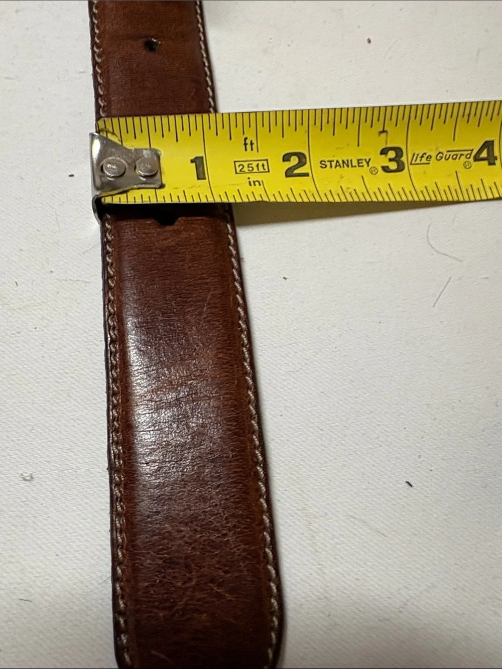 Eddie Bauer Brown Leather Belt Size 38